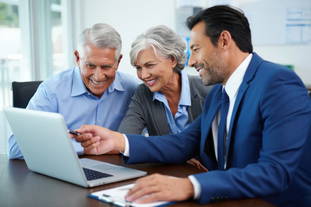 Financial advisor discussing year-round tax planning services with clients at Hilltop Wealth